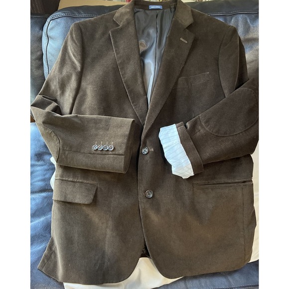 Stafford  Men’s Corduroy Blazer Signature Classic Fit 44R 2‎ Button Brown - Picture 3 of 9